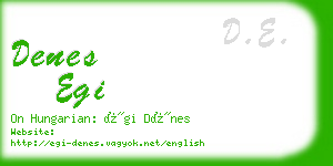 denes egi business card